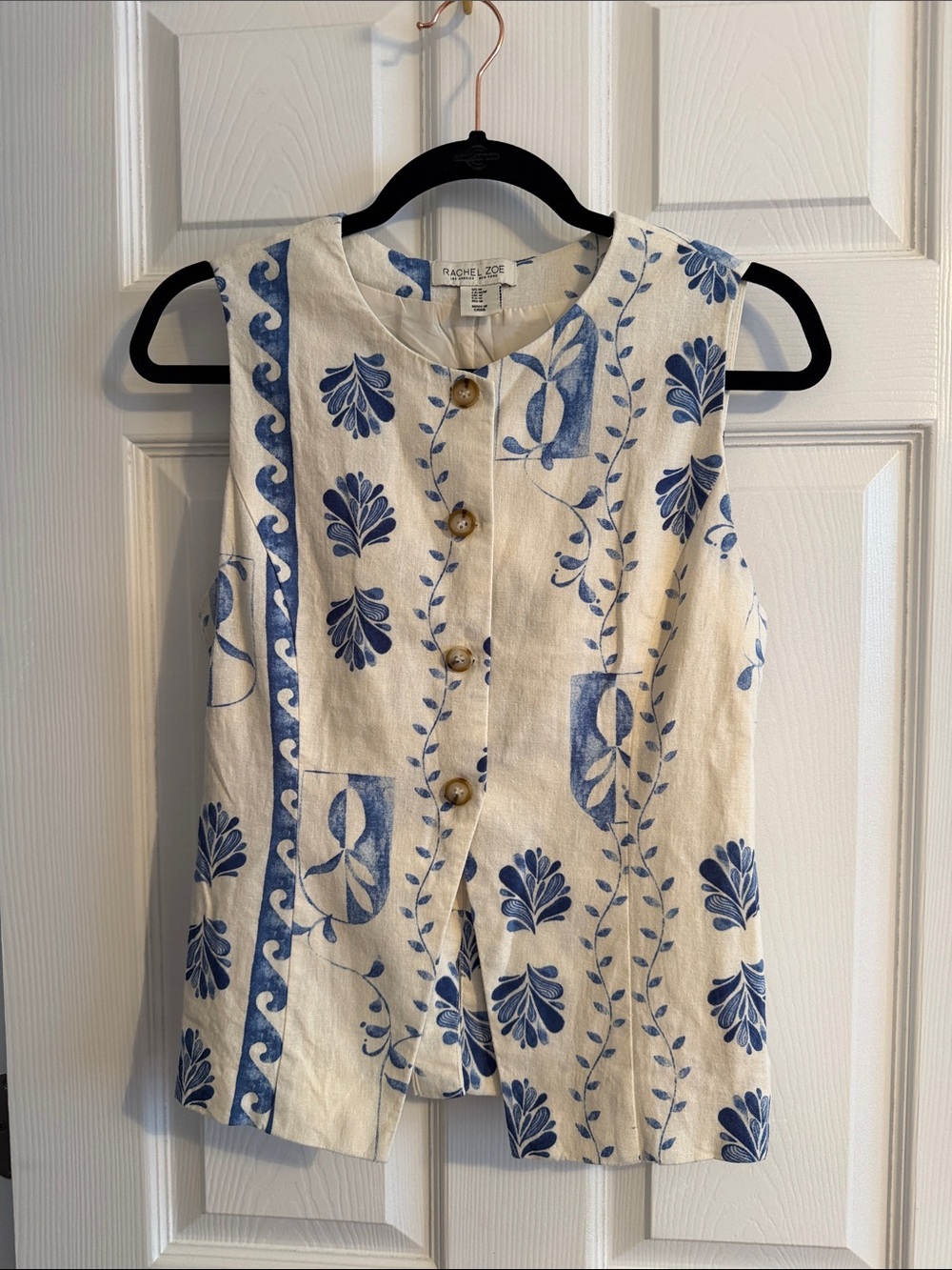 Rachel Zoe Cream Vest Top